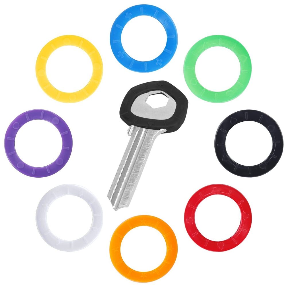4501 24 Pack Key Caps - 0.9 Inch Round, 8 Colors Not Suitable for Square or